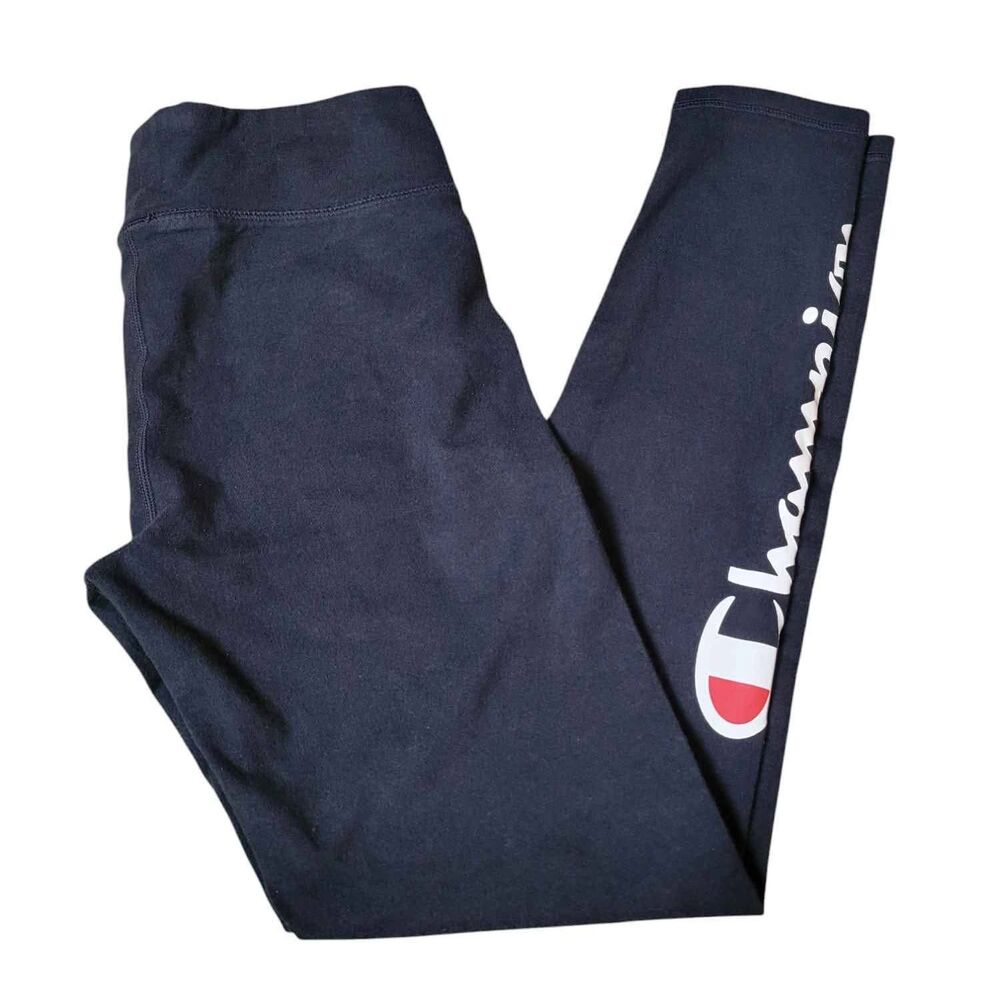 Girls Youth Medium Champion Black Leggings Full Length